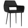 vidaXL Chaises &agrave; manger lot de 2 noir similicuir