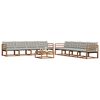 vidaXL Ensemble de canap&eacute;s d'ext&eacute;rieur 9 pcs Gris Naturel et Clair