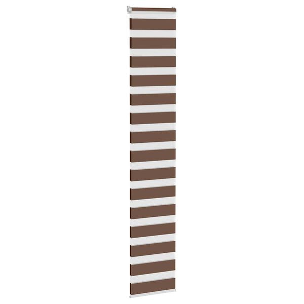 vidaXL Store z&egrave;bre marron 50x200 cm largeur du tissu 45,9 cm polyester
