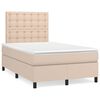 vidaXL Sommier &agrave; lattes de lit matelas cappuccino 120x190cm similicuir