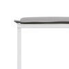 vidaXL Tabourets de jardin avec coussins 4pcs blanc acier et textil&egrave;ne