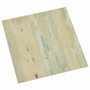 vidaXL Planches de sol 5,11 m&sup2; 55 pcs PVC Blanc et Brun Clair