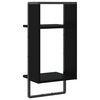 vidaXL &Eacute;tag&egrave;re murale avec barre noir 30x25x65 cm