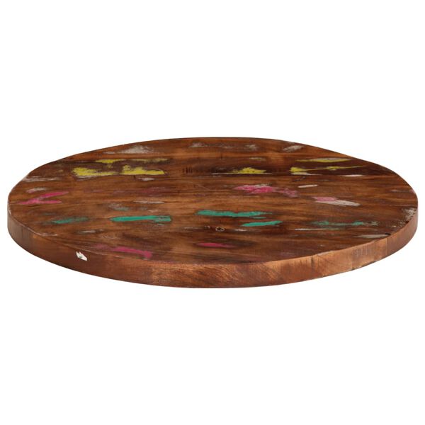 vidaXL Dessus de table &Oslash; 50x3,8 cm rond bois massif de r&eacute;cup&eacute;ration