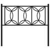 vidaXL T&ecirc;te de lit de remplacement m&eacute;tal noir 107 cm