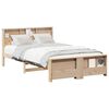 vidaXL Cadre de lit avec &eacute;tag&egrave;re Marron 135 x 190 cm Pin massif