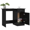 vidaXL Bureau Noir brillant 100 x 50 x 76 cm Aggloméré