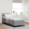 vidaXL Lit &agrave; ressorts avec matelas Gris clair 80 x 200 cm tissu