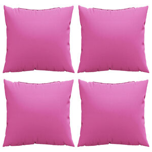vidaXL Coussins &Eacute;parpill&eacute;s 4 pc Tissu en Polyester Rose 60 x 60 cm