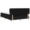 vidaXL Lit &agrave; ressorts avec matelas Noir 140 x 190 cm tissu
