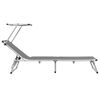 vidaXL Chaises longues pliables et toit lot de 2 Aluminium textil&egrave;ne