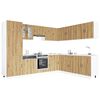vidaXL Ensemble d'armoires de cuisine 14 pcs Porto bois d'ing&eacute;nierie