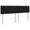vidaXL Sommier &agrave; lattes de lit avec matelas Noir 180x200 cm Velours