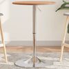 vidaXL Table de bar &Oslash;50x89,5 cm bois massif de h&ecirc;tre
