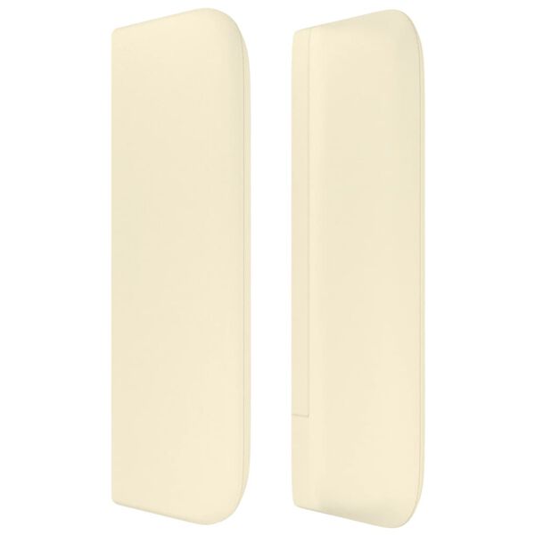vidaXL T&ecirc;te de lit avec oreilles Cr&egrave;me 103x16x78/88 cm Similicuir