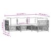vidaXL Salon de jardin avec coussins 4 pcs anthracite acier