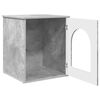 vidaXL Maison pour chat B&eacute;ton 53 x 52 x 62 cm Bois d'ing&eacute;nierie