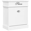 vidaXL Armoire &agrave; chaussures Blanc 50 x 28 x 58 cm Bois de Paulownia