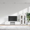 vidaXL Ensemble meuble TV FLORIN Blanc brillant Bois d'ing&eacute;nierie