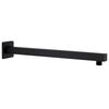 vidaXL Bras de support de douche Carr&eacute; Inox 201 Noir 40 cm