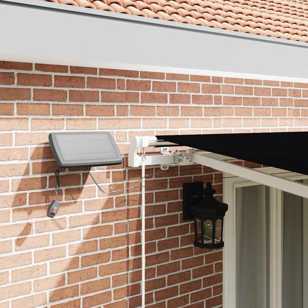 vidaXL Auvent R&eacute;tractable Noir 500 &times; 350 cm Tissu et acier
