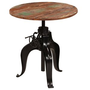 vidaXL Table de bar Bois de r&eacute;cup&eacute;ration massif 75x(76-110) cm
