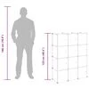 vidaXL Organiseur de rangement en cube avec 12 cubes et portes en PP transparent