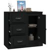 vidaXL Buffet noir 70x35,5x67,5 cm bois d'ing&eacute;nierie