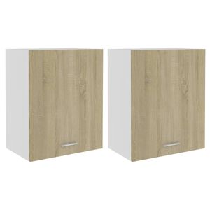 vidaXL Armoires suspendues 2 pi&egrave;ces "Lyon" Ch&ecirc;ne Sonoma 50x31x60 cm Bois d'ing&eacute;nierie