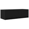 vidaXL Meuble TV ch&ecirc;ne noir 80x31x25,5 cm bois d'ing&eacute;nierie