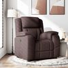 vidaXL Fauteuil inclinable Marron fonc&eacute; Tissu