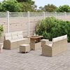 vidaXL Ensemble de canapé de jardin 9 pcs Beige Poly rotin