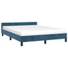 vidaXL Cadre de lit sans matelas bleu foncé 140x200 cm velours