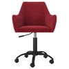 vidaXL Chaises &agrave; manger pivotantes lot de 4 Rouge bordeaux Velours