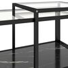 vidaXL Tables à thé 2 pcs Verre trempé Noir