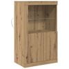vidaXL Buffet LED 60,5 x 37 x 100 cm Bois d'ing&eacute;nierie Ch&ecirc;ne artisanal