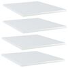 vidaXL Panneaux de biblioth&egrave;que 4 pcs blanc brillant bois d&rsquo;ing&eacute;nierie