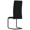 vidaXL Chaises &agrave; manger cantilever lot de 2 noir tissu