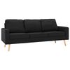 vidaXL Ensemble de canap&eacute;s 2 pcs Tissu Noir