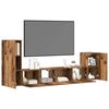 vidaXL Ensemble de meuble TV mural 4 pcs vieux bois bois d'ingénierie