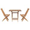 vidaXL Ensemble de salle &agrave; manger pour jardin 3 pc Marron
