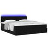 VidaXL Cadre de lit ottoman avec matelas noir 180x200cm velours