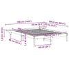 vidaXL Cadre de lit Brun cire 140 x 200 cm Pin massif