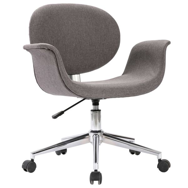 vidaXL Chaise pivotante de bureau Gris Tissu