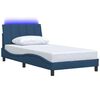 vidaXL Cadre de lit sans matelas Hanko bleu 100x200 cm tissu