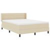 vidaXL Lit &agrave; ressorts avec matelas Cr&egrave;me 200 x 160 cm Polyester