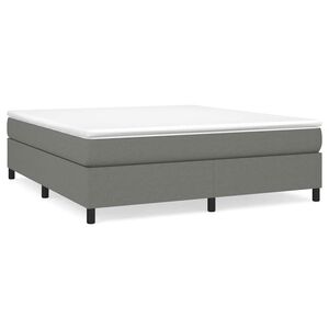vidaXL Cadre de lit &agrave; lattes gris fonc&eacute; 180x200 cm tissu
