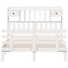vidaXL Lit biblioth&egrave;que sans matelas blanc 150x200 cm bois pin massif