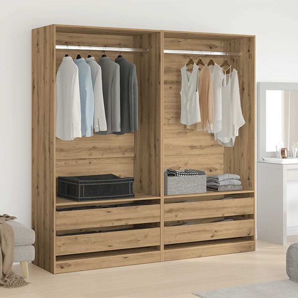 vidaXL Garde-robe ch&ecirc;ne artisanal 100x50x200 cm bois d'ing&eacute;nierie