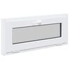 vidaXL Fen&ecirc;tre de sous-sol RISOR 90 x 40 cm PVC et verre Blanc